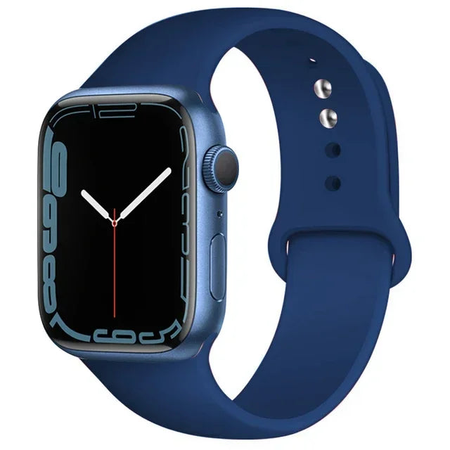 Pulseira de silicone para relógio Apple 46mm 44mm 45mm 40mm 41mm8 7 6 5 SE Ultra3