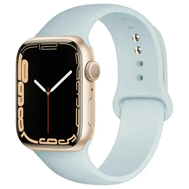 Pulseira de silicone para relógio Apple 46mm 44mm 45mm 40mm 41mm8 7 6 5 SE Ultra3