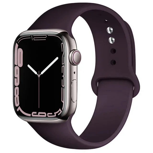Pulseira de silicone para relógio Apple 46mm 44mm 45mm 40mm 41mm8 7 6 5 SE Ultra3