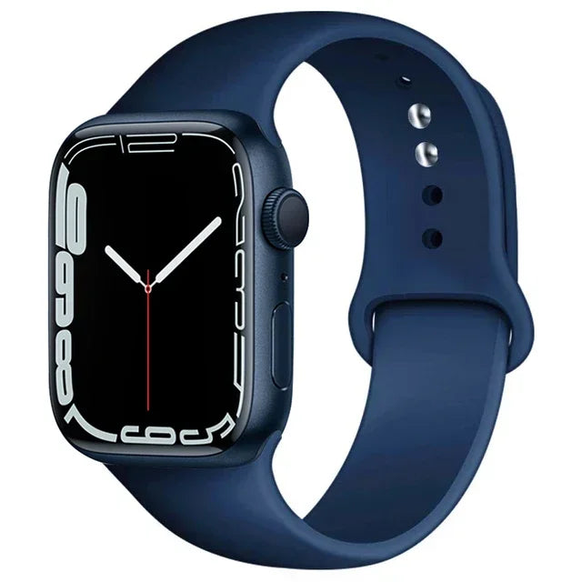 Pulseira de silicone para relógio Apple 46mm 44mm 45mm 40mm 41mm8 7 6 5 SE Ultra3