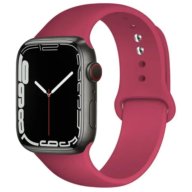 Pulseira de silicone para relógio Apple 46mm 44mm 45mm 40mm 41mm8 7 6 5 SE Ultra3
