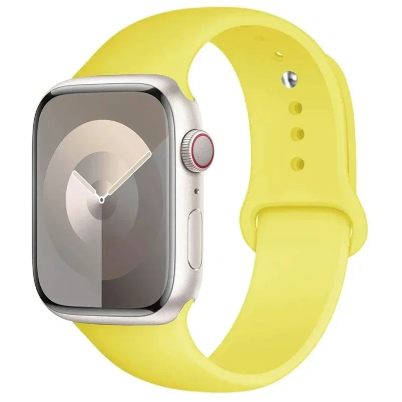 Pulseira de silicone para relógio Apple 46mm 44mm 45mm 40mm 41mm8 7 6 5 SE Ultra3