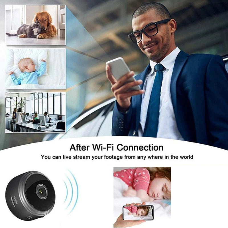 Mini Câmera A9 com WiFi Monitoramento Sem Fio Segurança e Proteção