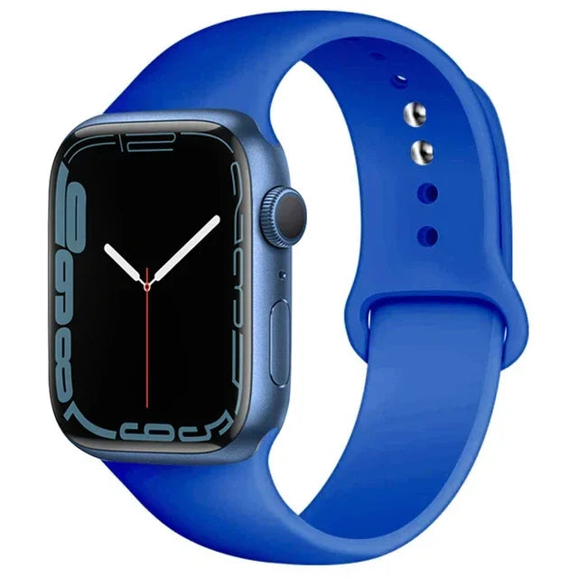 Pulseira de silicone para relógio Apple 46mm 44mm 45mm 40mm 41mm8 7 6 5 SE Ultra3
