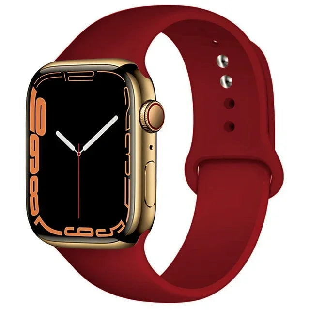 Pulseira de silicone para relógio Apple 46mm 44mm 45mm 40mm 41mm8 7 6 5 SE Ultra3