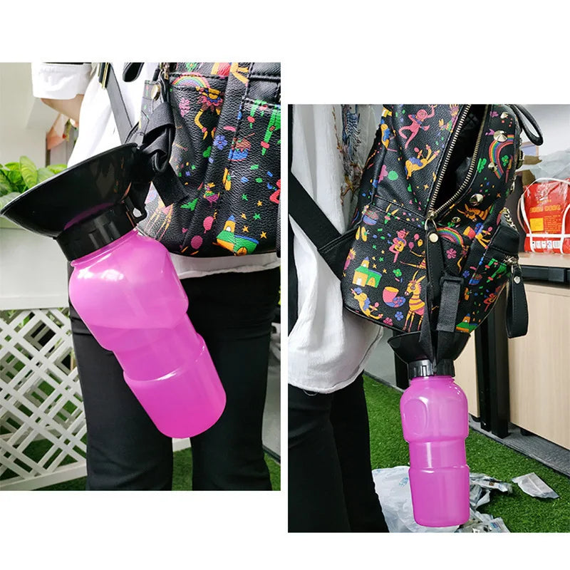 Garrafa de água 500ml portátil para animais de estimação
