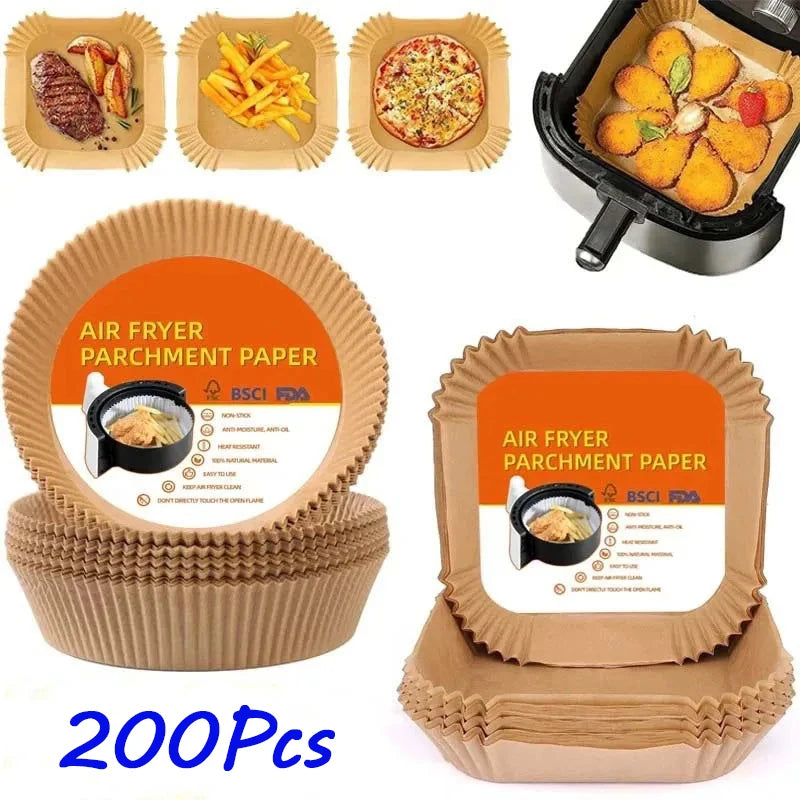 Formas descartáveis para assar na Air Fryer antiaderente - pct com 50/100/200 unidades
