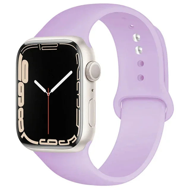 Pulseira de silicone para relógio Apple 46mm 44mm 45mm 40mm 41mm8 7 6 5 SE Ultra3