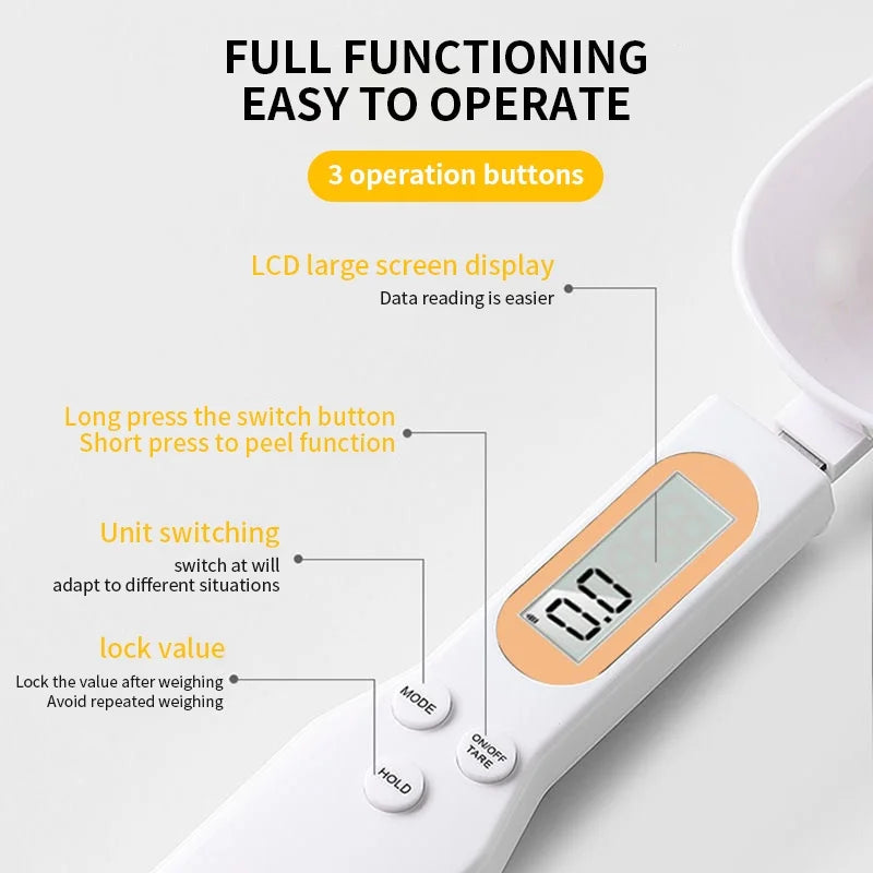 Colher Balança de Cozinha Digital Eletrônica LCD Balança de Alimentos