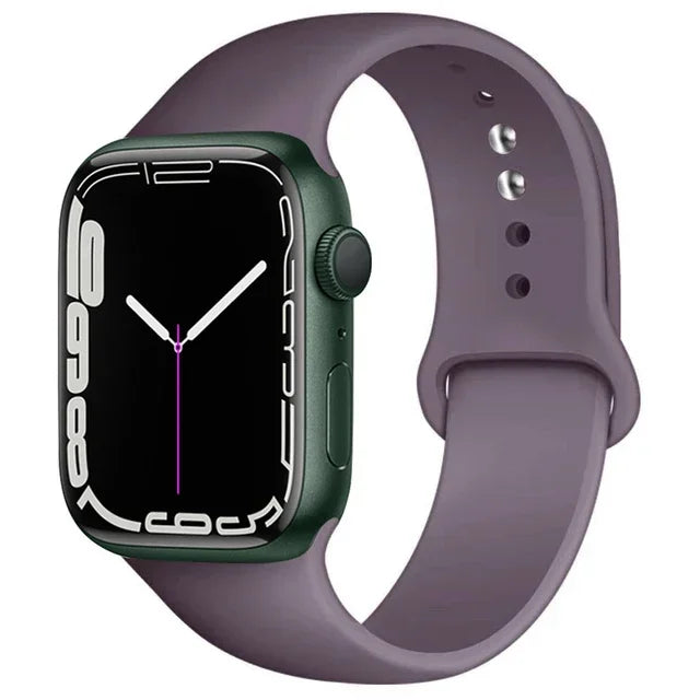 Pulseira de silicone para relógio Apple 46mm 44mm 45mm 40mm 41mm8 7 6 5 SE Ultra3