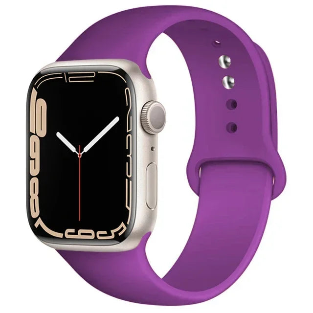 Pulseira de silicone para relógio Apple 46mm 44mm 45mm 40mm 41mm8 7 6 5 SE Ultra3