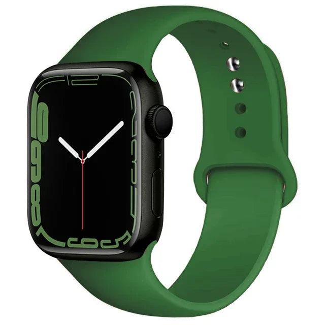 Pulseira de silicone para relógio Apple 46mm 44mm 45mm 40mm 41mm8 7 6 5 SE Ultra3