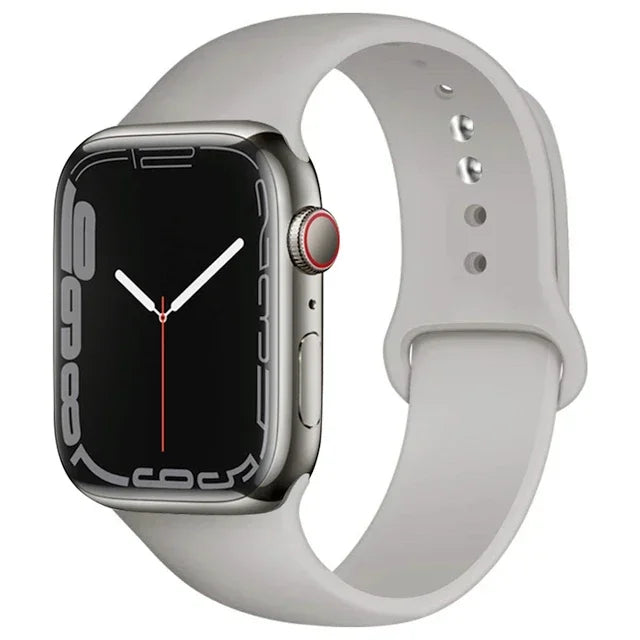 Pulseira de silicone para relógio Apple 46mm 44mm 45mm 40mm 41mm8 7 6 5 SE Ultra3