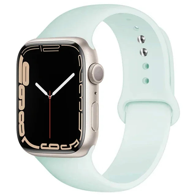 Pulseira de silicone para relógio Apple 46mm 44mm 45mm 40mm 41mm8 7 6 5 SE Ultra3