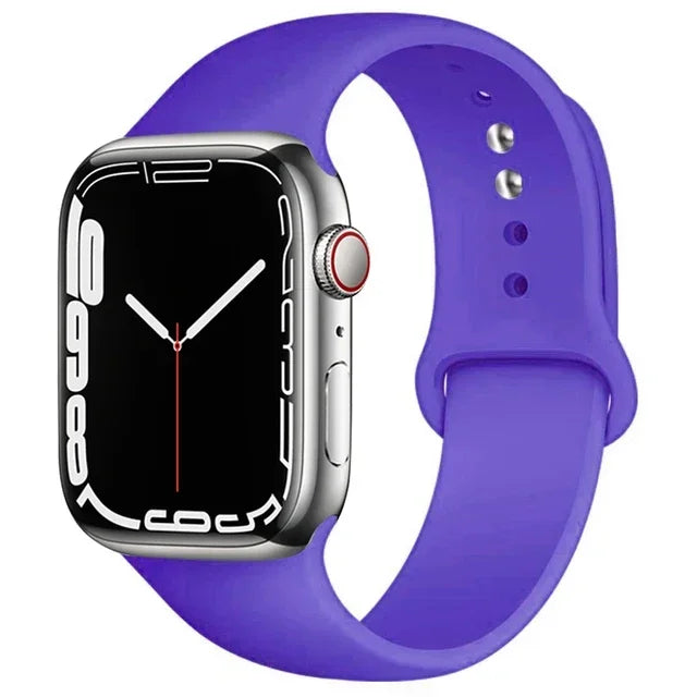 Pulseira de silicone para relógio Apple 46mm 44mm 45mm 40mm 41mm8 7 6 5 SE Ultra3