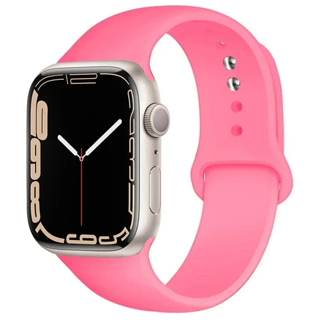 Pulseira de silicone para relógio Apple 46mm 44mm 45mm 40mm 41mm8 7 6 5 SE Ultra3