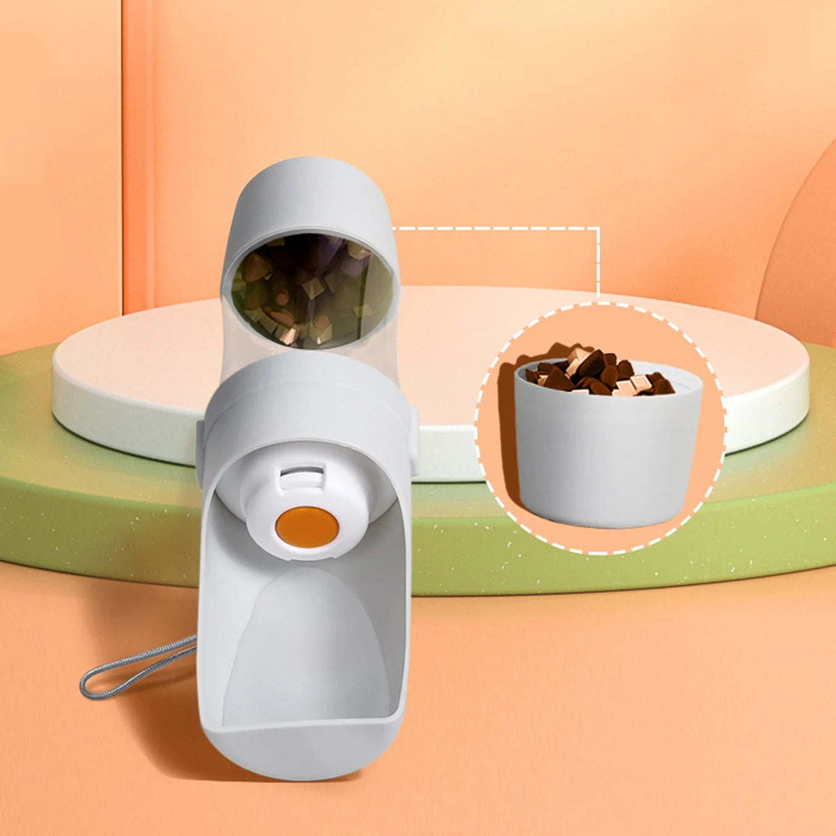 Garrafa de água portátil para cães e gatos - água e comida