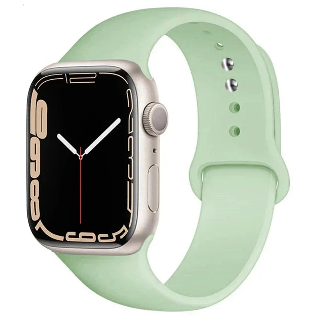Pulseira de silicone para relógio Apple 46mm 44mm 45mm 40mm 41mm8 7 6 5 SE Ultra3