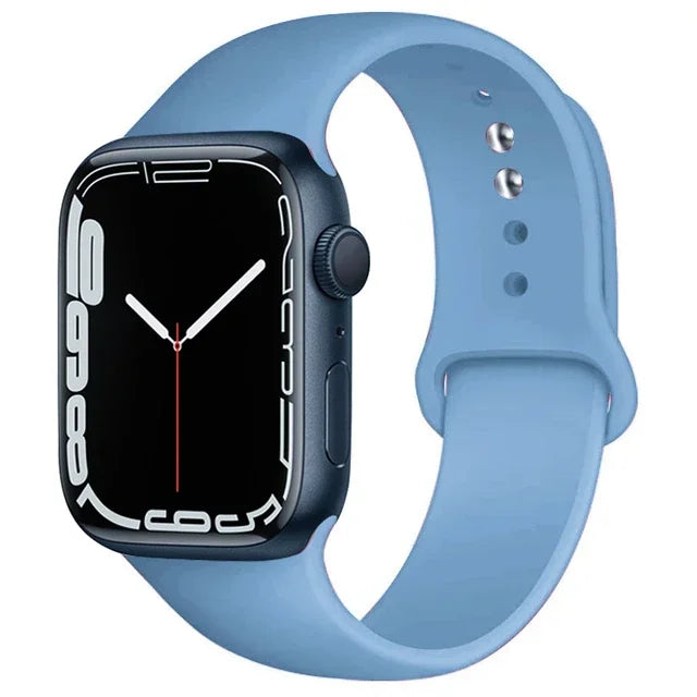 Pulseira de silicone para relógio Apple 46mm 44mm 45mm 40mm 41mm8 7 6 5 SE Ultra3