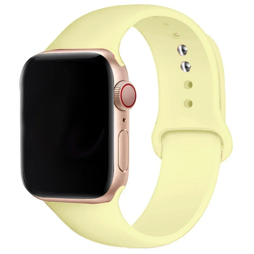 Pulseira de silicone para relógio Apple 46mm 44mm 45mm 40mm 41mm8 7 6 5 SE Ultra3