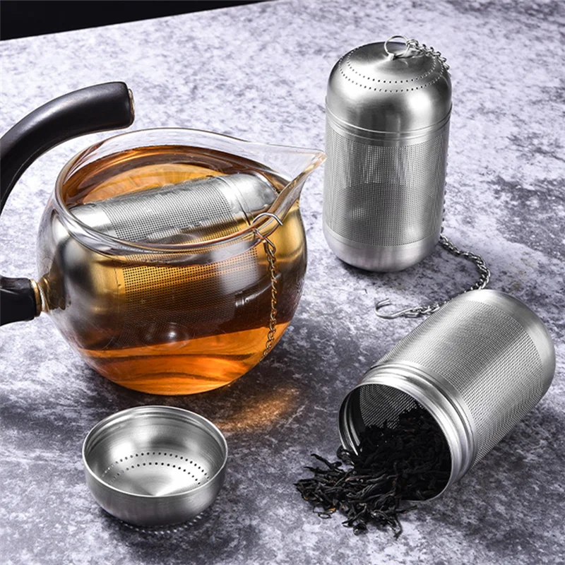 Coador e infusor de chá em aço inoxidável - folhas folhas de chá, temperos de especiarias