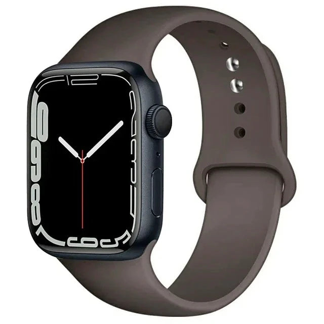 Pulseira de silicone para relógio Apple 46mm 44mm 45mm 40mm 41mm8 7 6 5 SE Ultra3