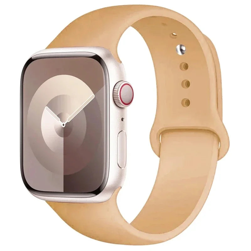 Pulseira de silicone para relógio Apple 46mm 44mm 45mm 40mm 41mm8 7 6 5 SE Ultra3