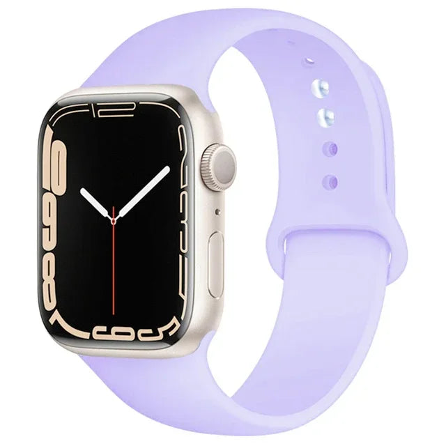 Pulseira de silicone para relógio Apple 46mm 44mm 45mm 40mm 41mm8 7 6 5 SE Ultra3