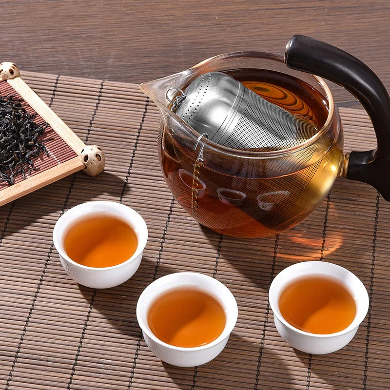 Coador e infusor de chá em aço inoxidável - folhas folhas de chá, temperos de especiarias