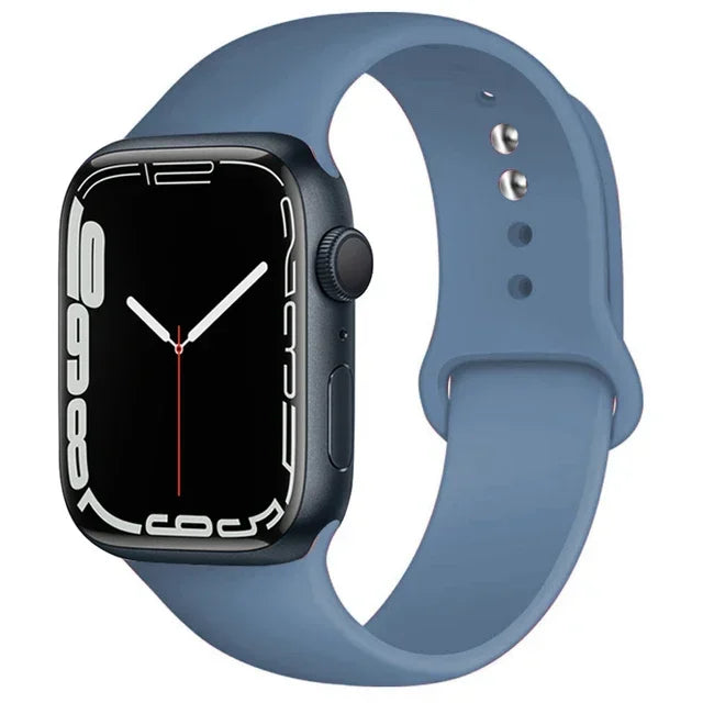 Pulseira de silicone para relógio Apple 46mm 44mm 45mm 40mm 41mm8 7 6 5 SE Ultra3