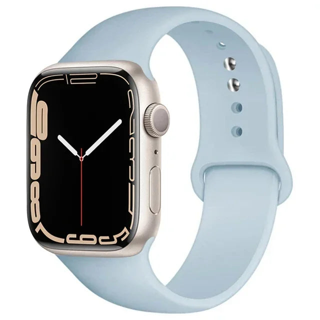 Pulseira de silicone para relógio Apple 46mm 44mm 45mm 40mm 41mm8 7 6 5 SE Ultra3