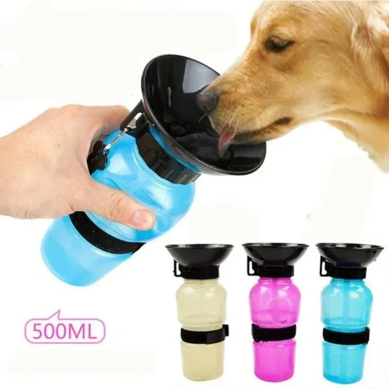 Garrafa de água 500ml portátil para animais de estimação