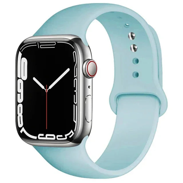 Pulseira de silicone para relógio Apple 46mm 44mm 45mm 40mm 41mm8 7 6 5 SE Ultra3