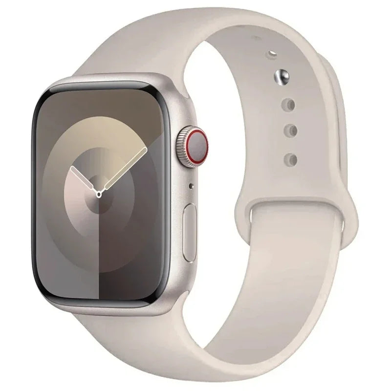 Pulseira de silicone para relógio Apple 46mm 44mm 45mm 40mm 41mm8 7 6 5 SE Ultra3