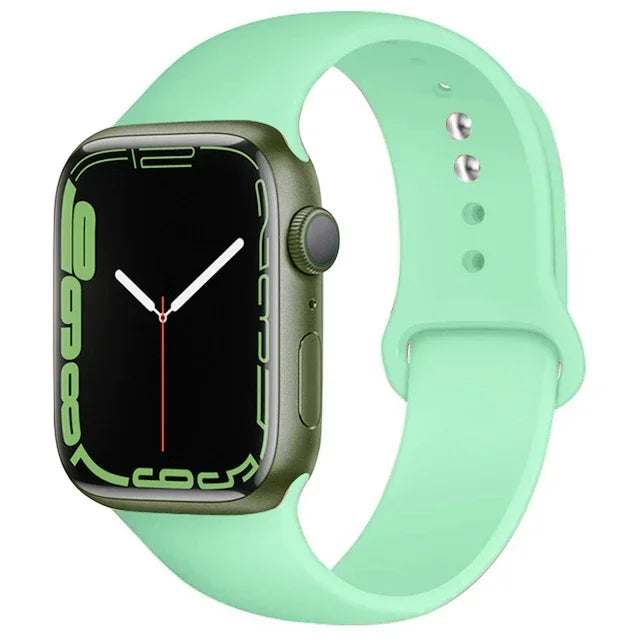 Pulseira de silicone para relógio Apple 46mm 44mm 45mm 40mm 41mm8 7 6 5 SE Ultra3