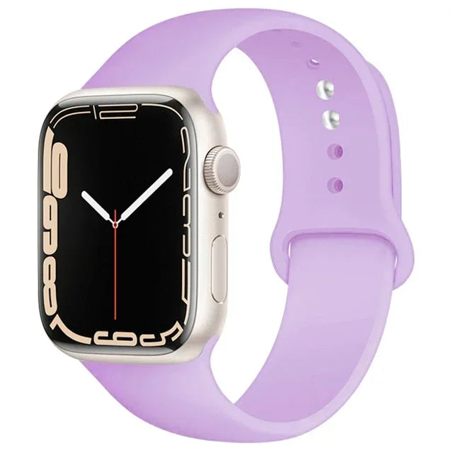 Pulseira de silicone para relógio Apple 46mm 44mm 45mm 40mm 41mm8 7 6 5 SE Ultra3