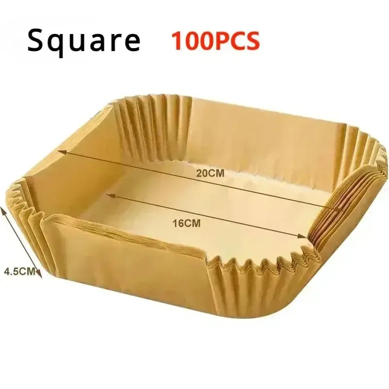 Formas descartáveis para assar na Air Fryer antiaderente - pct com 50/100/200 unidades