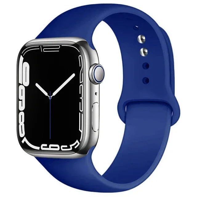 Pulseira de silicone para relógio Apple 46mm 44mm 45mm 40mm 41mm8 7 6 5 SE Ultra3