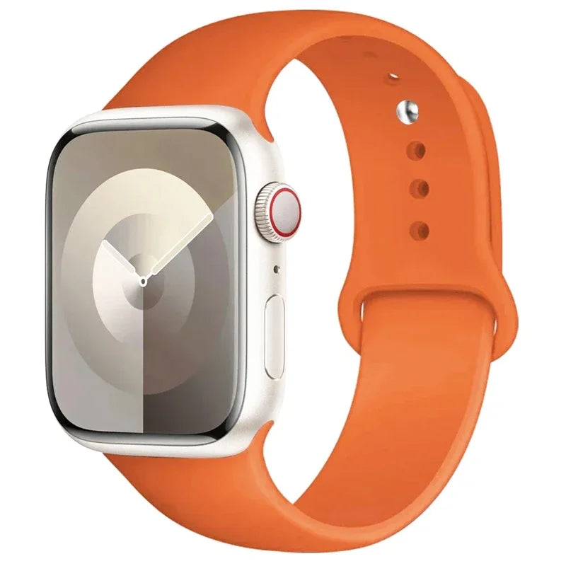 Pulseira de silicone para relógio Apple 46mm 44mm 45mm 40mm 41mm8 7 6 5 SE Ultra3