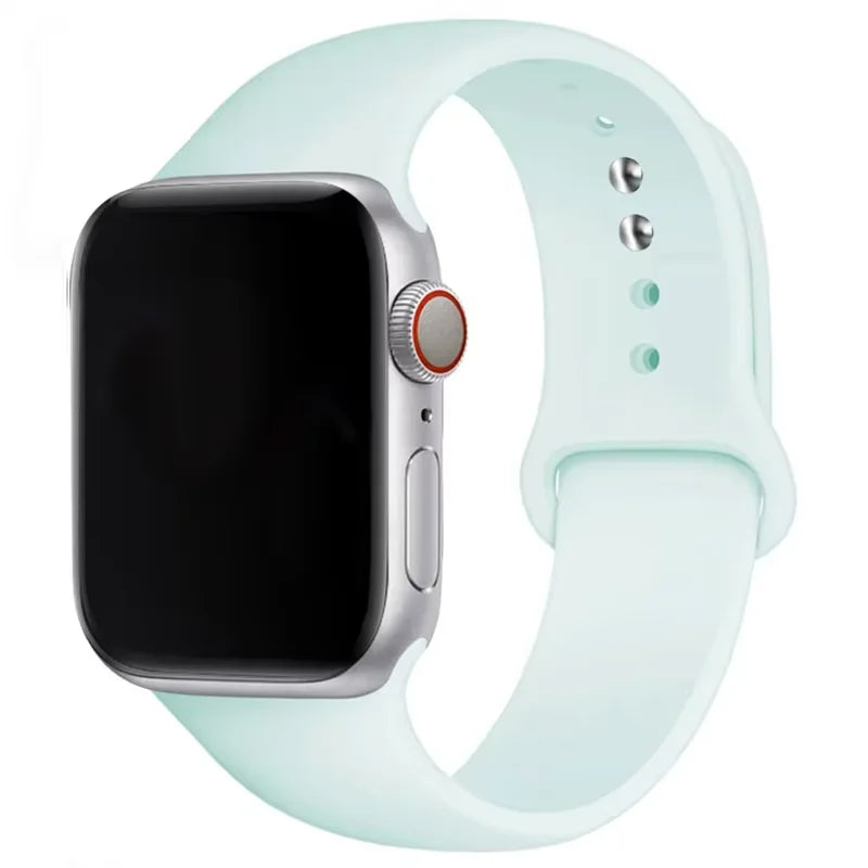 Pulseira de silicone para relógio Apple 46mm 44mm 45mm 40mm 41mm8 7 6 5 SE Ultra3