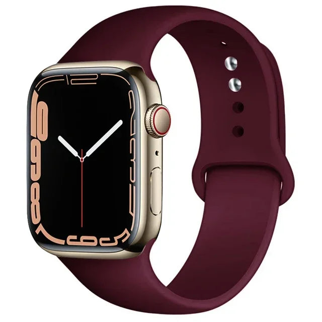 Pulseira de silicone para relógio Apple 46mm 44mm 45mm 40mm 41mm8 7 6 5 SE Ultra3