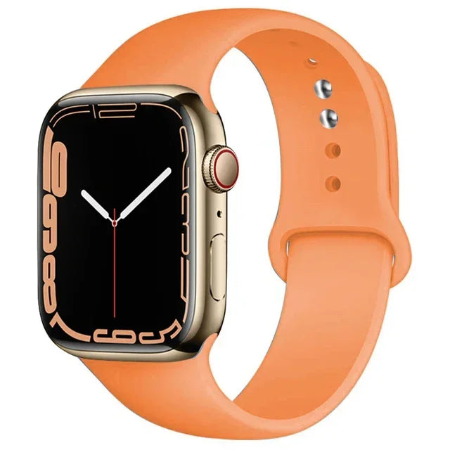 Pulseira de silicone para relógio Apple 46mm 44mm 45mm 40mm 41mm8 7 6 5 SE Ultra3