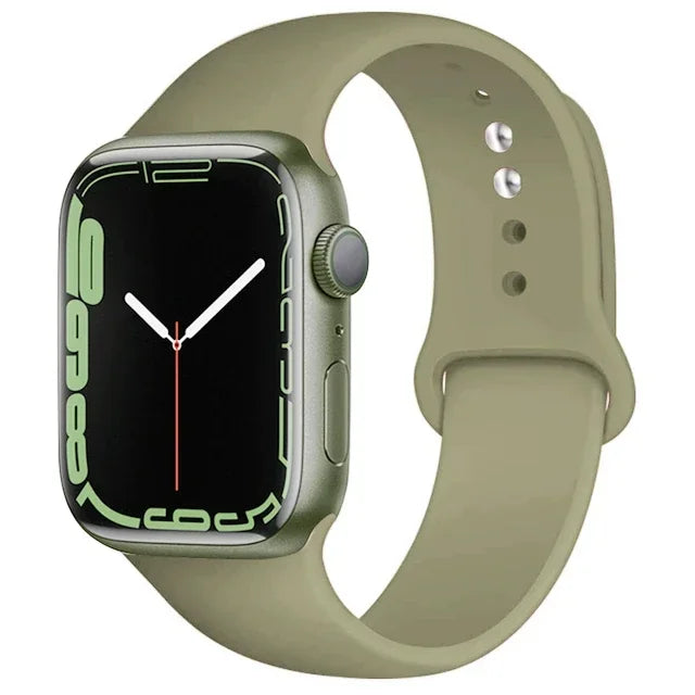 Pulseira de silicone para relógio Apple 46mm 44mm 45mm 40mm 41mm8 7 6 5 SE Ultra3