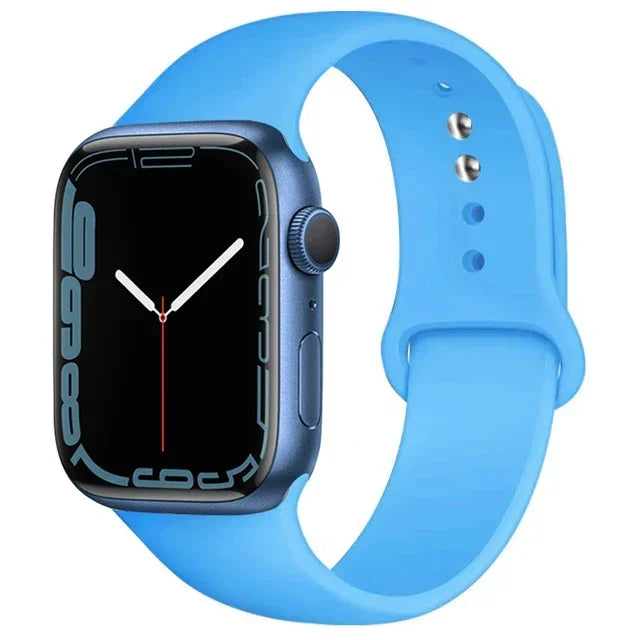 Pulseira de silicone para relógio Apple 46mm 44mm 45mm 40mm 41mm8 7 6 5 SE Ultra3