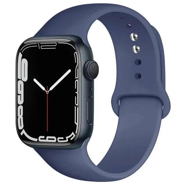 Pulseira de silicone para relógio Apple 46mm 44mm 45mm 40mm 41mm8 7 6 5 SE Ultra3
