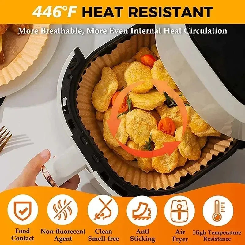 Formas descartáveis para assar na Air Fryer antiaderente - pct com 50/100/200 unidades