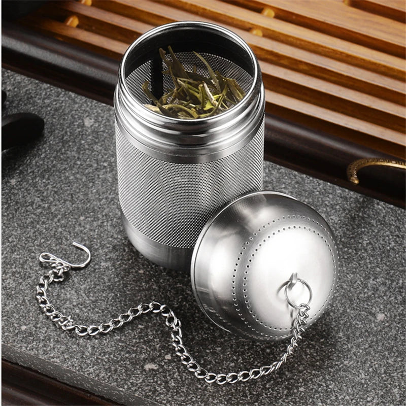 Coador e infusor de chá em aço inoxidável - folhas folhas de chá, temperos de especiarias