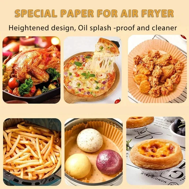 Formas descartáveis para assar na Air Fryer antiaderente - pct com 50/100/200 unidades