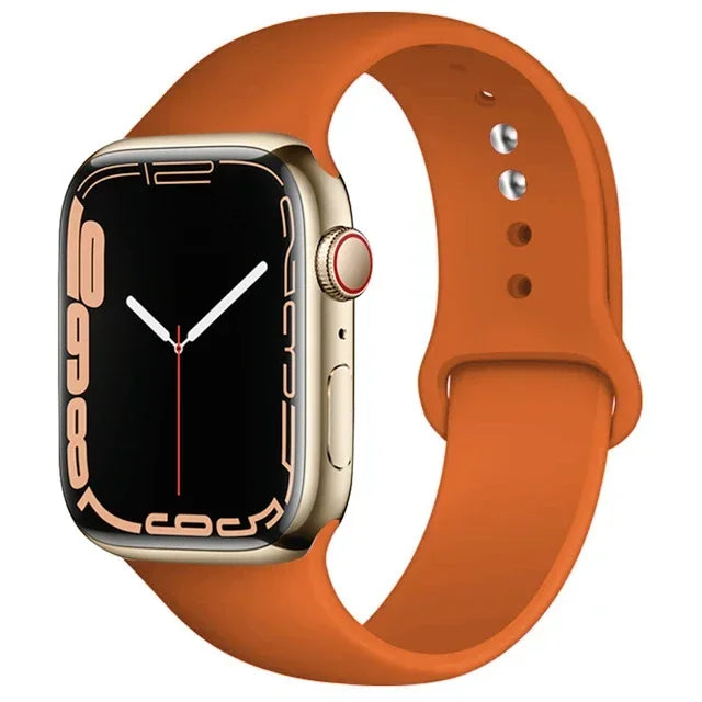Pulseira de silicone para relógio Apple 46mm 44mm 45mm 40mm 41mm8 7 6 5 SE Ultra3