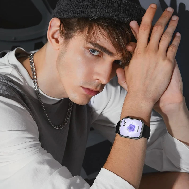 Pulseira de silicone para relógio Apple 46mm 44mm 45mm 40mm 41mm8 7 6 5 SE Ultra3